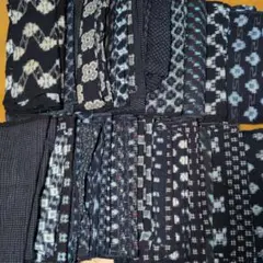 古布木綿藍染絣ハギレ山