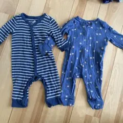 クマ刺繍ロンパース2点セット