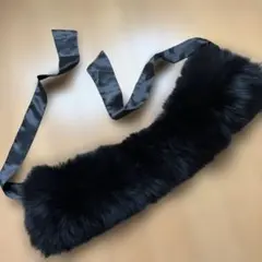 ブラック ファーティペット マフラー