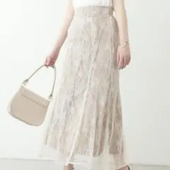 natural couture 長さ変えれるosonoレーススカート　花柄　美品
