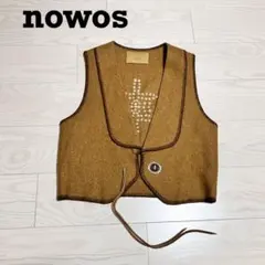 美品　nowos ノーウォス　刺繍ベスト　ウール　ブラウン　茶色　コンチョボタン 2026年最新】NOWOS ノーウォスの人気アイテム - メルカリ