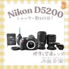 Nikon D5200✨すぐ使える✨運動会におすすめ✨極小シャッター数✨一眼レフ