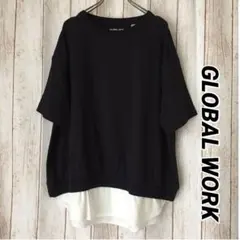 GLOBAL WORK ドッキングカットソーUSA COTTONのサムネイル