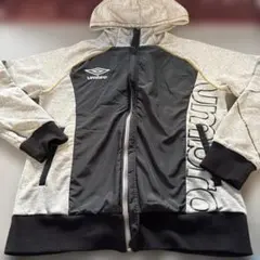 umbro フルジップパーカーセットアップ グレー/ブラック