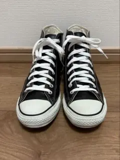 【27.5cm】コンバース オールスター ハイカット レザー ブラック