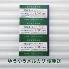 【最新】京浜急行 株主優待 市原京急カントリークラブ ゴルフ 割引券 3枚のサムネイル
