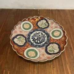 美品　林九郎窯　赤濃木甲山水和皿　有田焼　古伊万里　金彩　華やかな絵柄　プレート