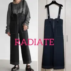 美品✨RADIATE　ステッチデザインオールインワン日本製　サロペット　ブラックのサムネイル
