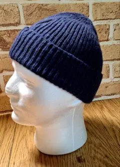 美品質！H&M ネイビー リブ編み ニット帽