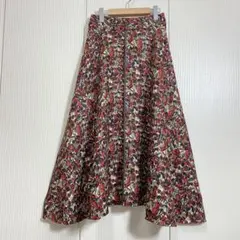 美品 IENA イエナ フラワープリントフレアスカート