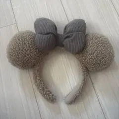 ディズニー　ボアカチューシャ（リボン付き）