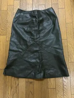 美品 ヴァレンティノ フレアスカート 総柄 デニム生地 ロング丈 A