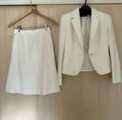 入学式　入園式　セレモニー　スーツ　白　7号　　ペプラム　ジャケット　七五三