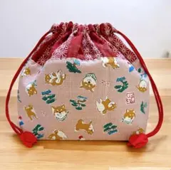 お弁当袋　巾着　柴犬