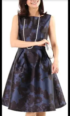 ボレロ付き/花柄ドレスワンピース