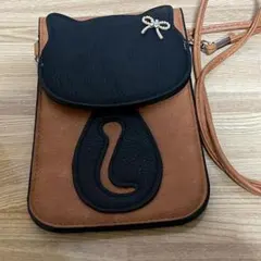 猫 スマホポシェット ミニショルダーバッグ