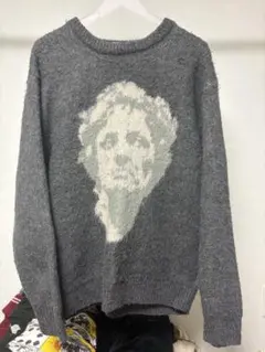 WISH FOREVER ダークグレー 顔模様 ニット L セットでお得