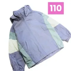 GUジーユーラベンダー カラー フード付きマウンテンパーカー110