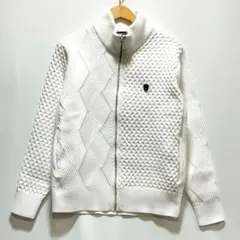 新品‼️VIOLA❗ジャガードロゴ❗フルZipセーター❗