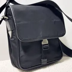 PRADA プラダ ショルダーバッグ ナイロン サフィアーノ クロスボディ 黒