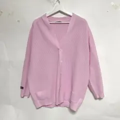 MADISONBLUE ビッグニット メッシュ カーディガン M ピンク 美品のサムネイル
