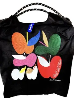 値下げ 希少 Ball & Chain カラフルリンゴデザイン　エコバッグM