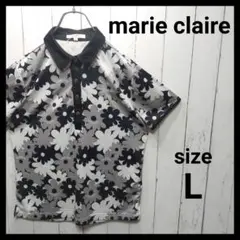 【marie claire】 Patterned Polo Shirt　E711