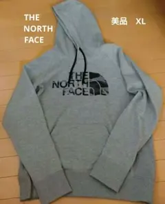 美品　THE NORTH FACE グレー　迷彩ロゴパーカー　フーディーXL