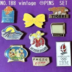 NO.188 ピンバッジ　used　ヴィンテージ　9個まとめ売り　ピンズ