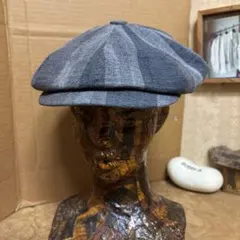 ORGUEIL☆新品未使用品タグ付きストライプ柄 キャスケットブラウン