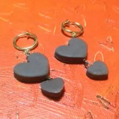 ハートチョコイヤリング