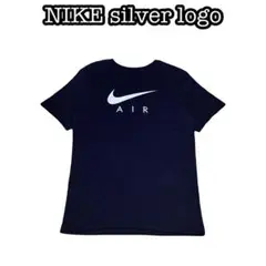 海外限定 NIKE silver ロゴ スオッシュ TEE 日本未発売 ネイビー