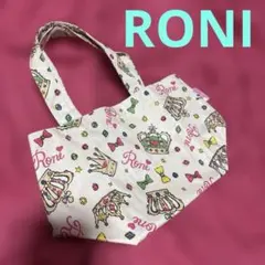 RONI トートバッグ 王冠 クラウン ロニ オフホワイト ピンク グリーンのサムネイル