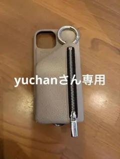 ajew ベージュ iPhoneケース ジッパー付き