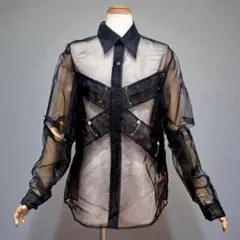 MAD ACID JAZZ MEN 2WAY シアー シャツ 安全ピン 男女兼用