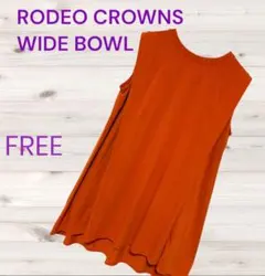RODEO CROWNS WIDE BOWL ノースリーブワンピース テラコッタ