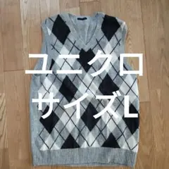 ユニクロ ダイヤモンド柄 ベスト Lサイズのサムネイル