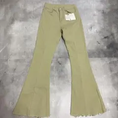 y2k GRL カーキ フレアパンツ ブーツカット 平成ギャル 希少色 タグ付きのサムネイル