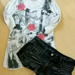 早い者勝ち⭐セシルマクビー♩.*オシャレ ダメージ デニム ショートパンツ