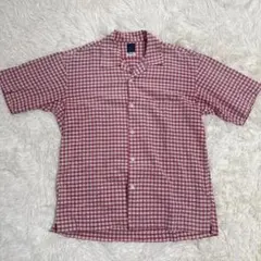90s〜 PATOS 開襟半袖シャツ M チェックシャツ