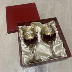 베네 치안 유리 김채 와인 글라스 쌍