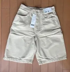 【新品・未使用】ユニクロ バミューダショーツ ホワイトベージュ