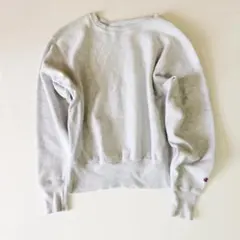 【90s】チャンピオン リバースウィーブ 無地 目無し スウェット グレー M
