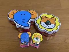 たべっ子どうぶつ 缶ケース＆クリップセット