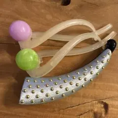 スタッズバナナクリップ　セット　ボール玉付きクリップ