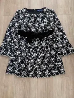 エムズグレイシー♡ ベルベットリボン 花柄刺繍 チュニック