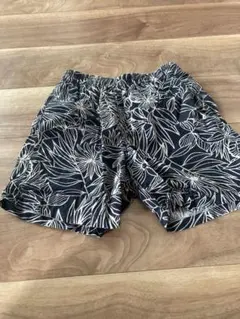 葉柄パンツ 100%コットン ネイビー/ホワイト