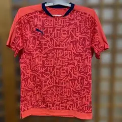 Puma グラフィックプリントTシャツ レッドＭ