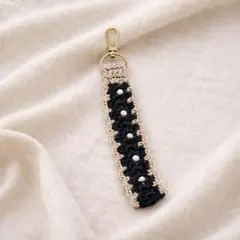 マクラメ雑貨 スマホハンドストラップ ハンドメイド