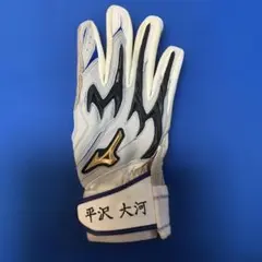 Mizuno バッティング用手袋 ホワイト/ブラック/グレー
